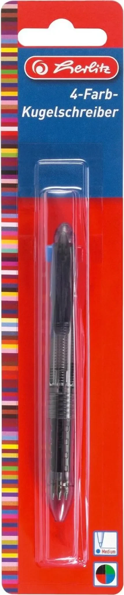 Herlitz 4-Farbkugelschreiber Transparent